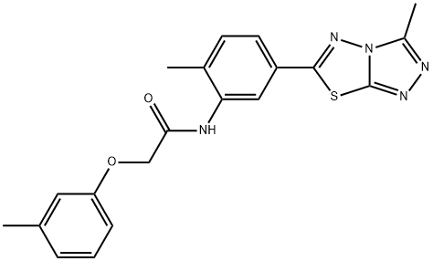 879619-78-0 N-[2-methyl-5-(3-methyl[1,2,4]triazolo[3,4-b][1,3,4]thiadiazol-6-yl)phenyl]-2-(3-methylphenoxy)acetamide