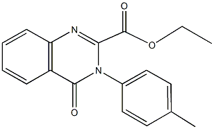 ethyl 3-(4-methylphenyl)-4-oxo-3,4-dihydro-2-quinazolinecarboxylate 结构式