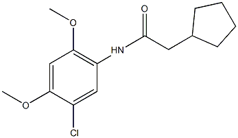 N-(5-chloro-2,4-dimethoxyphenyl)-2-cyclopentylacetamide Struktur