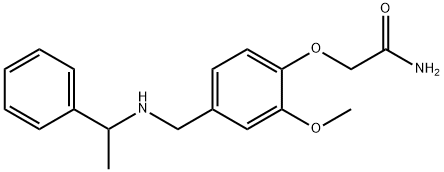 2-(2-methoxy-4-{[(1-phenylethyl)amino]methyl}phenoxy)acetamide 结构式