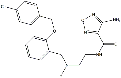 4-amino-N-[2-({2-[(4-chlorobenzyl)oxy]benzyl}amino)ethyl]-1,2,5-oxadiazole-3-carboxamide Structure