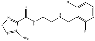 4-amino-N-{2-[(2-chloro-6-fluorobenzyl)amino]ethyl}-1,2,5-oxadiazole-3-carboxamide 结构式