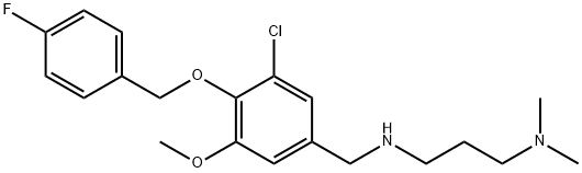 N-{3-chloro-4-[(4-fluorobenzyl)oxy]-5-methoxybenzyl}-N-[3-(dimethylamino)propyl]amine,880069-55-6,结构式