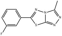 6-(3-fluorophenyl)-3-methyl[1,2,4]triazolo[3,4-b][1,3,4]thiadiazole 化学構造式
