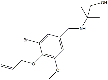 2-{[4-(allyloxy)-3-bromo-5-methoxybenzyl]amino}-2-methyl-1-propanol Struktur
