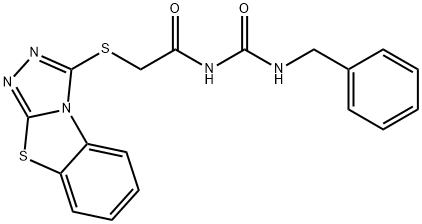 N-benzyl-N'-[([1,2,4]triazolo[3,4-b][1,3]benzothiazol-3-ylsulfanyl)acetyl]urea Structure