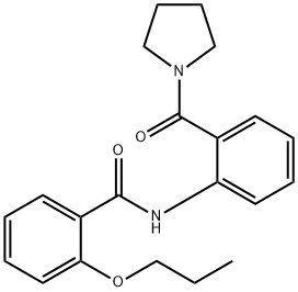 2-propoxy-N-[2-(1-pyrrolidinylcarbonyl)phenyl]benzamide 结构式