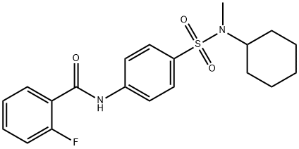 N-(4-{[cyclohexyl(methyl)amino]sulfonyl}phenyl)-2-fluorobenzamide Struktur