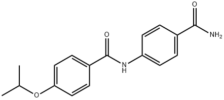 N-[4-(aminocarbonyl)phenyl]-4-isopropoxybenzamide 结构式