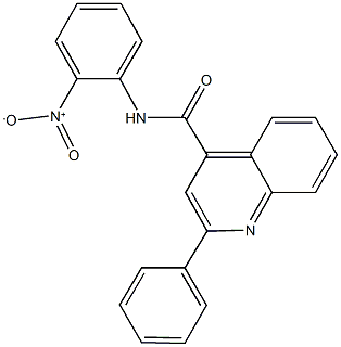 N-{2-nitrophenyl}-2-phenyl-4-quinolinecarboxamide 化学構造式