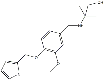 2-{[3-methoxy-4-(2-thienylmethoxy)benzyl]amino}-2-methyl-1-propanol Structure