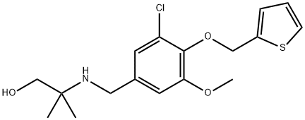 2-{[3-chloro-5-methoxy-4-(2-thienylmethoxy)benzyl]amino}-2-methyl-1-propanol Struktur