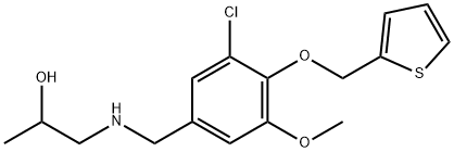 1-{[3-chloro-5-methoxy-4-(2-thienylmethoxy)benzyl]amino}-2-propanol,880802-66-4,结构式