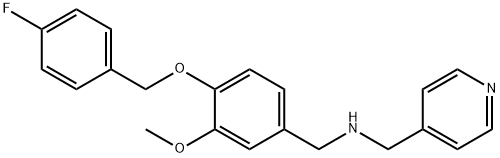 N-{4-[(4-fluorobenzyl)oxy]-3-methoxybenzyl}-N-(4-pyridinylmethyl)amine Structure