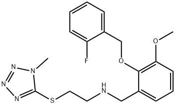 N-{2-[(2-fluorobenzyl)oxy]-3-methoxybenzyl}-N-{2-[(1-methyl-1H-tetraazol-5-yl)sulfanyl]ethyl}amine Structure