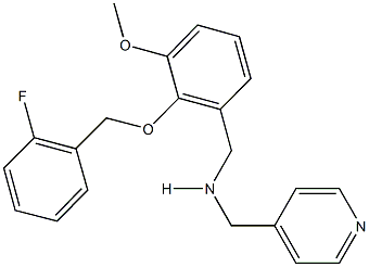 N-{2-[(2-fluorobenzyl)oxy]-3-methoxybenzyl}-N-(4-pyridinylmethyl)amine,880805-77-6,结构式