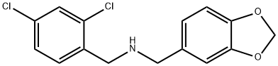 N-(1,3-benzodioxol-5-ylmethyl)-N-(2,4-dichlorobenzyl)amine Structure