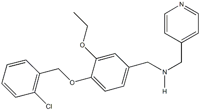 N-{4-[(2-chlorobenzyl)oxy]-3-ethoxybenzyl}-N-(4-pyridinylmethyl)amine,880806-06-4,结构式