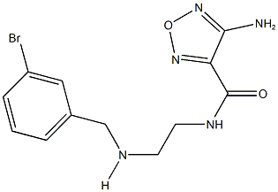 4-amino-N-{2-[(3-bromobenzyl)amino]ethyl}-1,2,5-oxadiazole-3-carboxamide 结构式