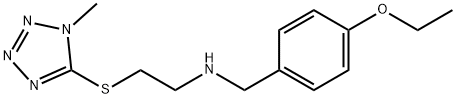 N-(4-ethoxybenzyl)-N-{2-[(1-methyl-1H-tetraazol-5-yl)sulfanyl]ethyl}amine 结构式
