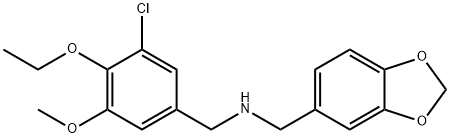 N-(1,3-benzodioxol-5-ylmethyl)-N-(3-chloro-4-ethoxy-5-methoxybenzyl)amine Structure