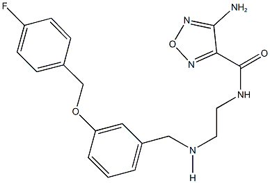 4-amino-N-[2-({3-[(4-fluorobenzyl)oxy]benzyl}amino)ethyl]-1,2,5-oxadiazole-3-carboxamide 结构式