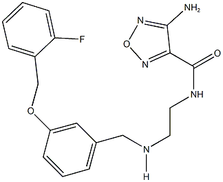 4-amino-N-[2-({3-[(2-fluorobenzyl)oxy]benzyl}amino)ethyl]-1,2,5-oxadiazole-3-carboxamide|