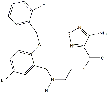 4-amino-N-[2-({5-bromo-2-[(2-fluorobenzyl)oxy]benzyl}amino)ethyl]-1,2,5-oxadiazole-3-carboxamide|