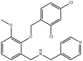 N-{2-[(2,4-dichlorobenzyl)oxy]-3-methoxybenzyl}-N-(4-pyridinylmethyl)amine Struktur