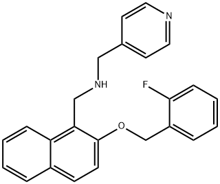 N-({2-[(2-fluorobenzyl)oxy]-1-naphthyl}methyl)-N-(4-pyridinylmethyl)amine Structure