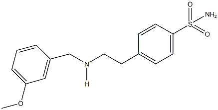 4-{2-[(3-methoxybenzyl)amino]ethyl}benzenesulfonamide 结构式