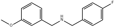 N-(4-fluorobenzyl)-N-(3-methoxybenzyl)amine Struktur