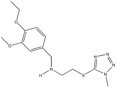 N-(4-ethoxy-3-methoxybenzyl)-N-{2-[(1-methyl-1H-tetraazol-5-yl)sulfanyl]ethyl}amine Struktur