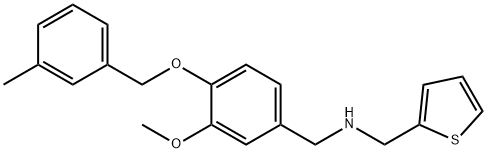 880807-96-5 N-{3-methoxy-4-[(3-methylbenzyl)oxy]benzyl}-N-(2-thienylmethyl)amine