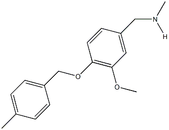 N-{3-methoxy-4-[(4-methylbenzyl)oxy]benzyl}-N-methylamine,880808-24-2,结构式
