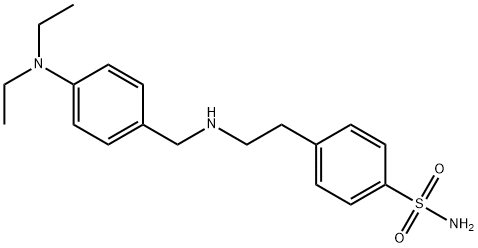 4-(2-{[4-(diethylamino)benzyl]amino}ethyl)benzenesulfonamide Struktur