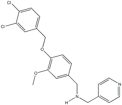 N-{4-[(3,4-dichlorobenzyl)oxy]-3-methoxybenzyl}-N-(4-pyridinylmethyl)amine Structure