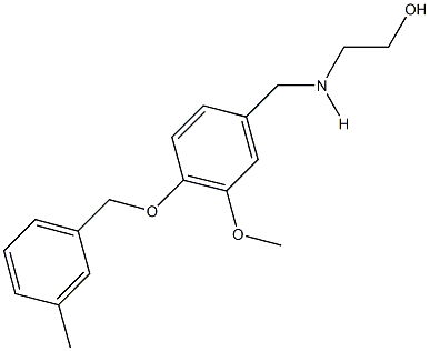 2-({3-methoxy-4-[(3-methylbenzyl)oxy]benzyl}amino)ethanol,880809-60-9,结构式