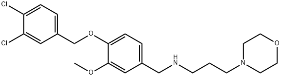 N-{4-[(3,4-dichlorobenzyl)oxy]-3-methoxybenzyl}-N-[3-(4-morpholinyl)propyl]amine Structure