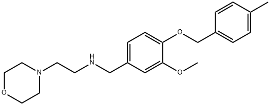 N-{3-methoxy-4-[(4-methylbenzyl)oxy]benzyl}-N-[2-(4-morpholinyl)ethyl]amine Structure