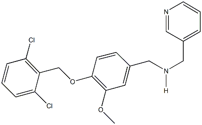 N-{4-[(2,6-dichlorobenzyl)oxy]-3-methoxybenzyl}-N-(3-pyridinylmethyl)amine Structure