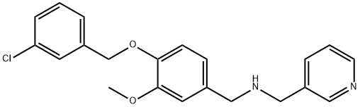 N-{4-[(3-chlorobenzyl)oxy]-3-methoxybenzyl}-N-(3-pyridinylmethyl)amine Struktur