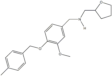 N-{3-methoxy-4-[(4-methylbenzyl)oxy]benzyl}-N-(tetrahydro-2-furanylmethyl)amine Structure