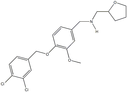 N-{4-[(3,4-dichlorobenzyl)oxy]-3-methoxybenzyl}-N-(tetrahydro-2-furanylmethyl)amine 化学構造式