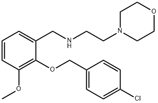 N-{2-[(4-chlorobenzyl)oxy]-3-methoxybenzyl}-N-[2-(4-morpholinyl)ethyl]amine Structure