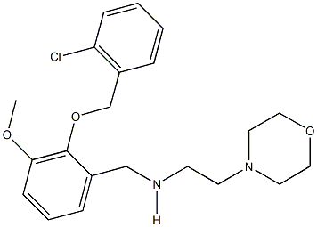 N-{2-[(2-chlorobenzyl)oxy]-3-methoxybenzyl}-N-[2-(4-morpholinyl)ethyl]amine 结构式