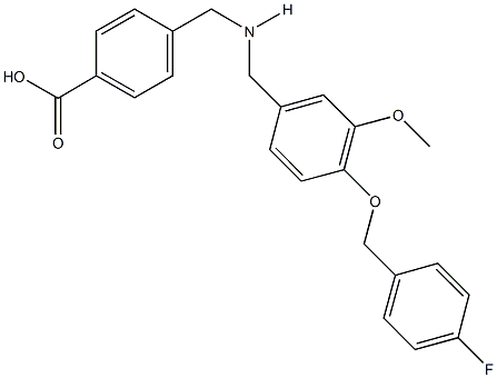 4-[({4-[(4-fluorobenzyl)oxy]-3-methoxybenzyl}amino)methyl]benzoic acid,880810-94-6,结构式