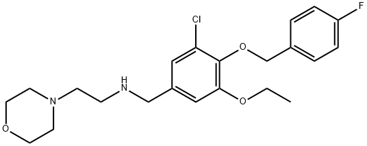 N-{3-chloro-5-ethoxy-4-[(4-fluorobenzyl)oxy]benzyl}-N-[2-(4-morpholinyl)ethyl]amine Struktur