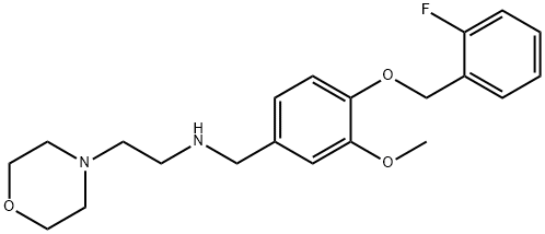 N-{4-[(2-fluorobenzyl)oxy]-3-methoxybenzyl}-N-[2-(4-morpholinyl)ethyl]amine Structure