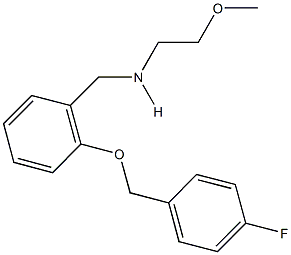 N-{2-[(4-fluorobenzyl)oxy]benzyl}-N-(2-methoxyethyl)amine Struktur